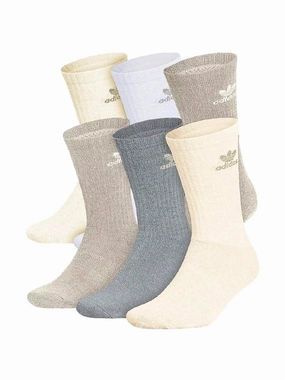 ADIDAS ORIGINAL TREFOIL 6PACK CREW SOCK