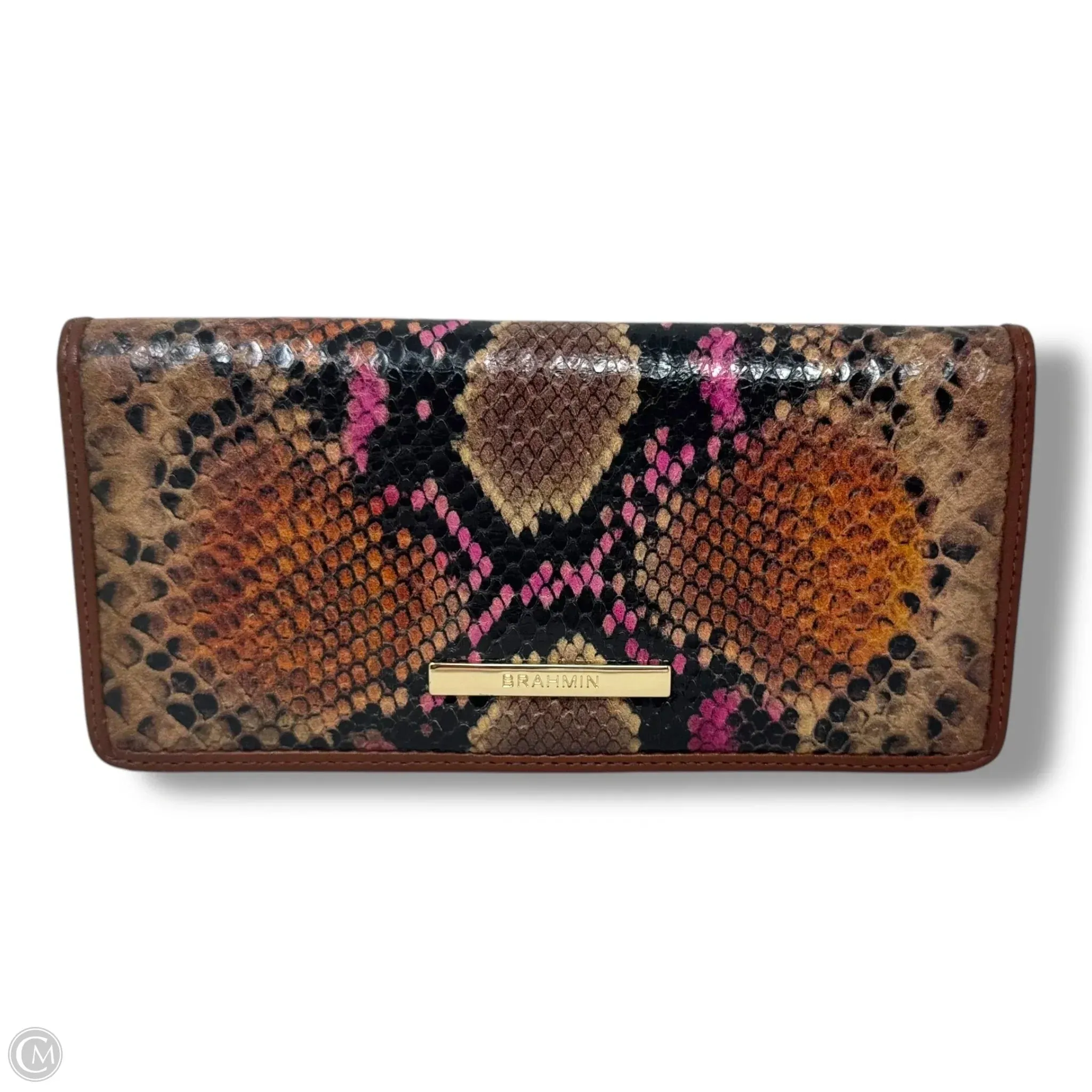 Ady Wallet Designer By Brahmin In Marmalade Tangelo, Size: Large