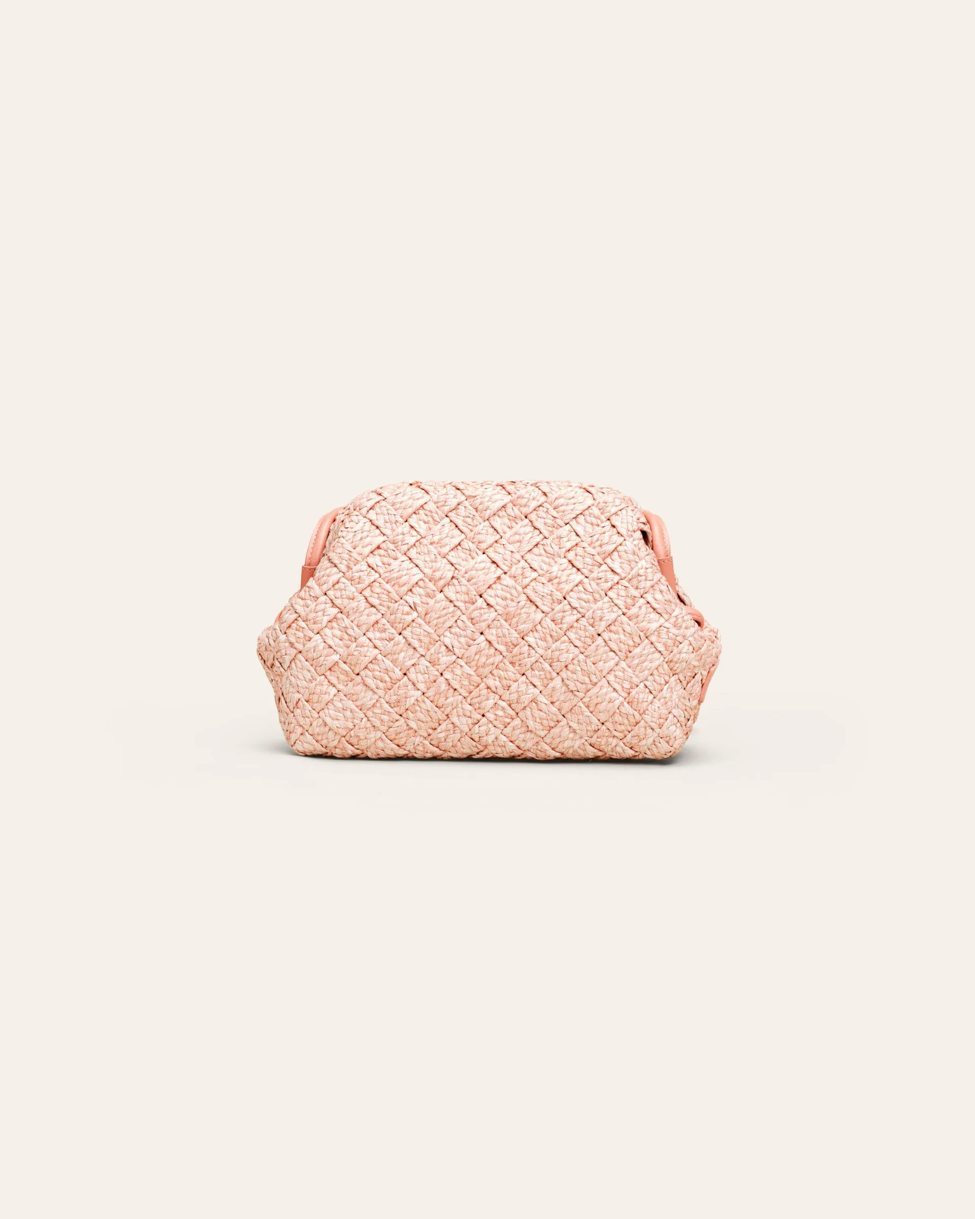 AIMEE Coral Haze Raffia Clutch