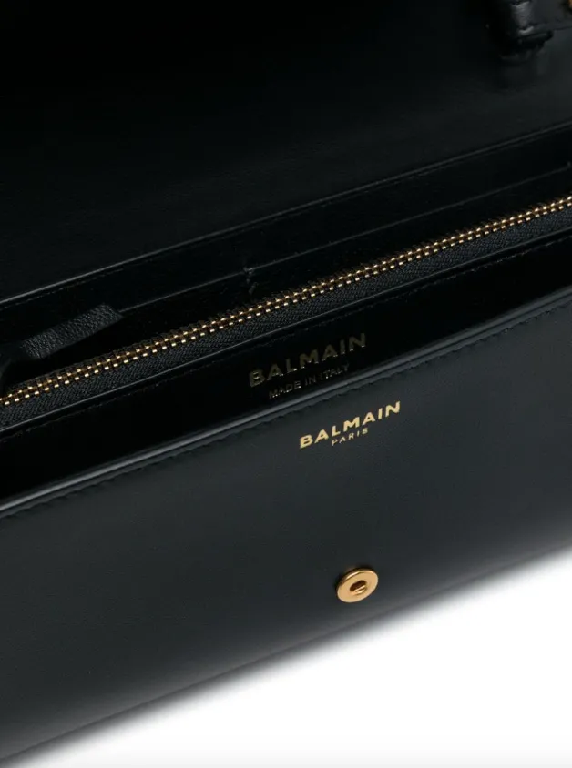 Balmain B-Buzz wallet on chain-calfskin
