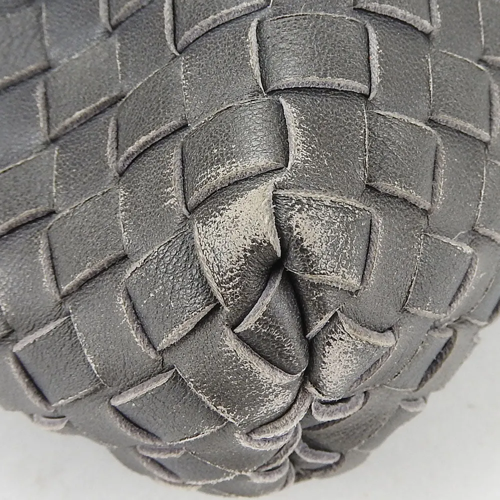 BOTTEGAVENETA Shoulder Bag 161314 leather gray INTRECCIATO unisex(Unisex) Used