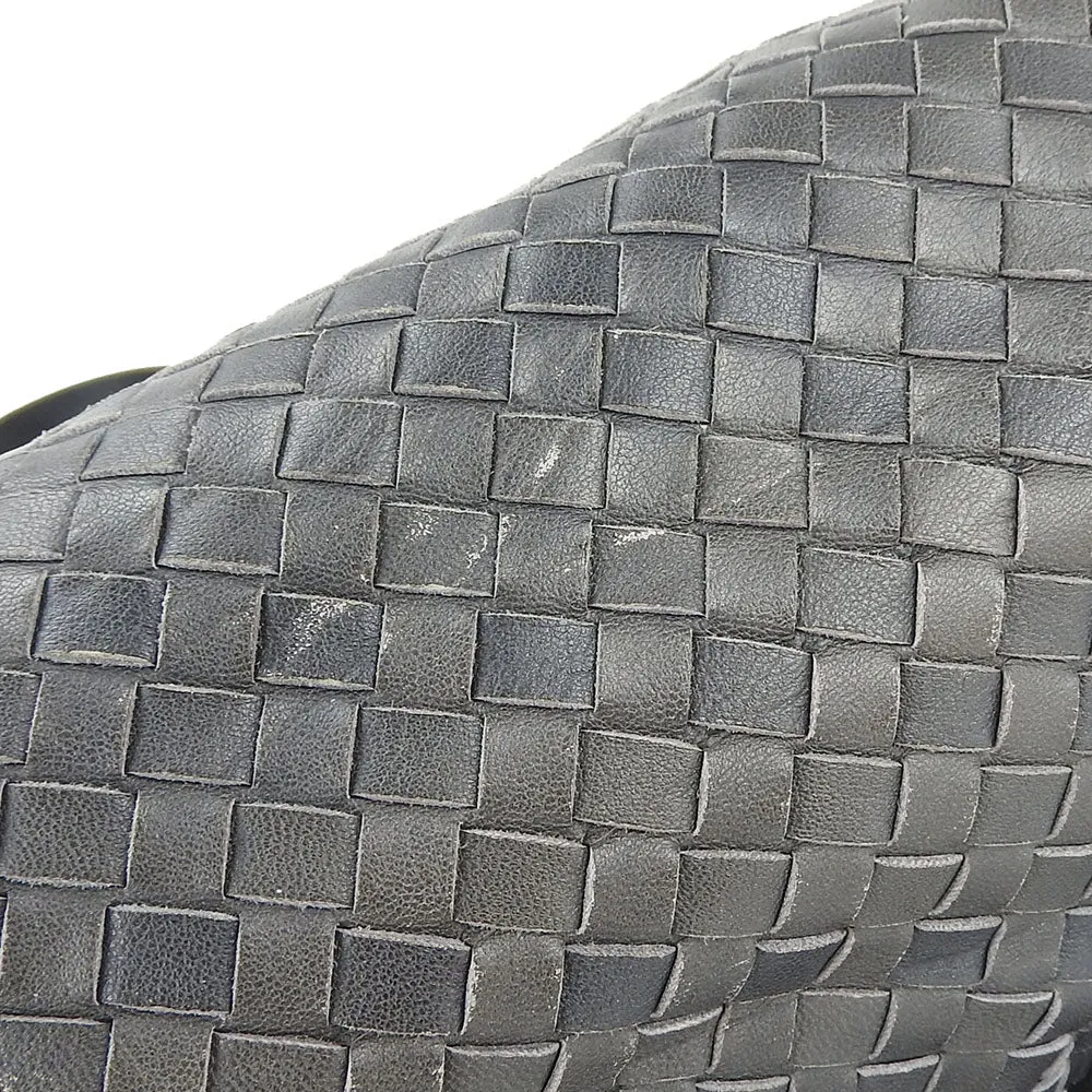 BOTTEGAVENETA Shoulder Bag 161314 leather gray INTRECCIATO unisex(Unisex) Used