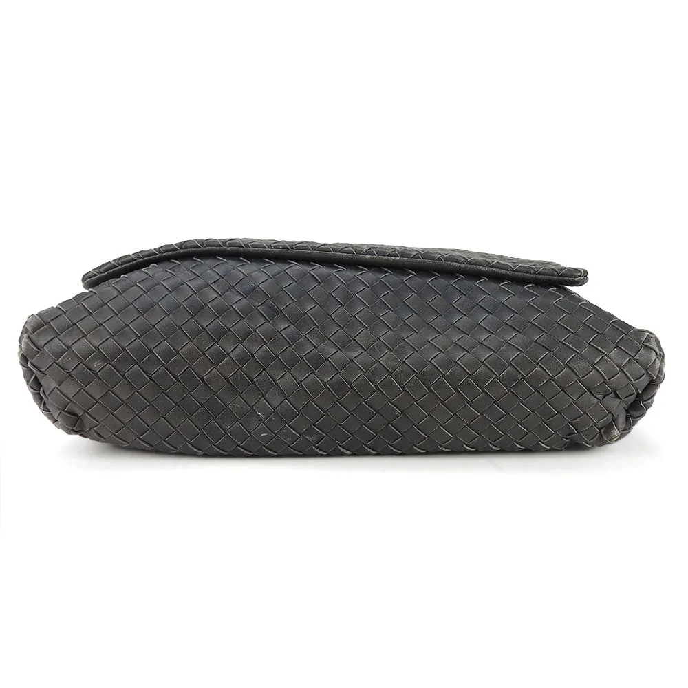 BOTTEGAVENETA Shoulder Bag 161314 leather gray INTRECCIATO unisex(Unisex) Used
