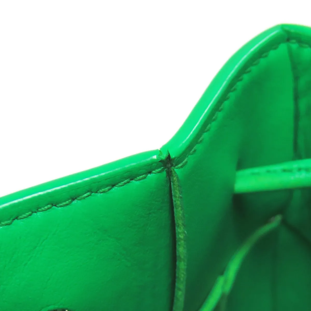 BOTTEGAVENETA Shoulder Bag Calfskin green Cassette Mini Bucket