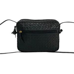 BOTTEGAVENETA Shoulder Bag leather black INTRECCIATO Women Used