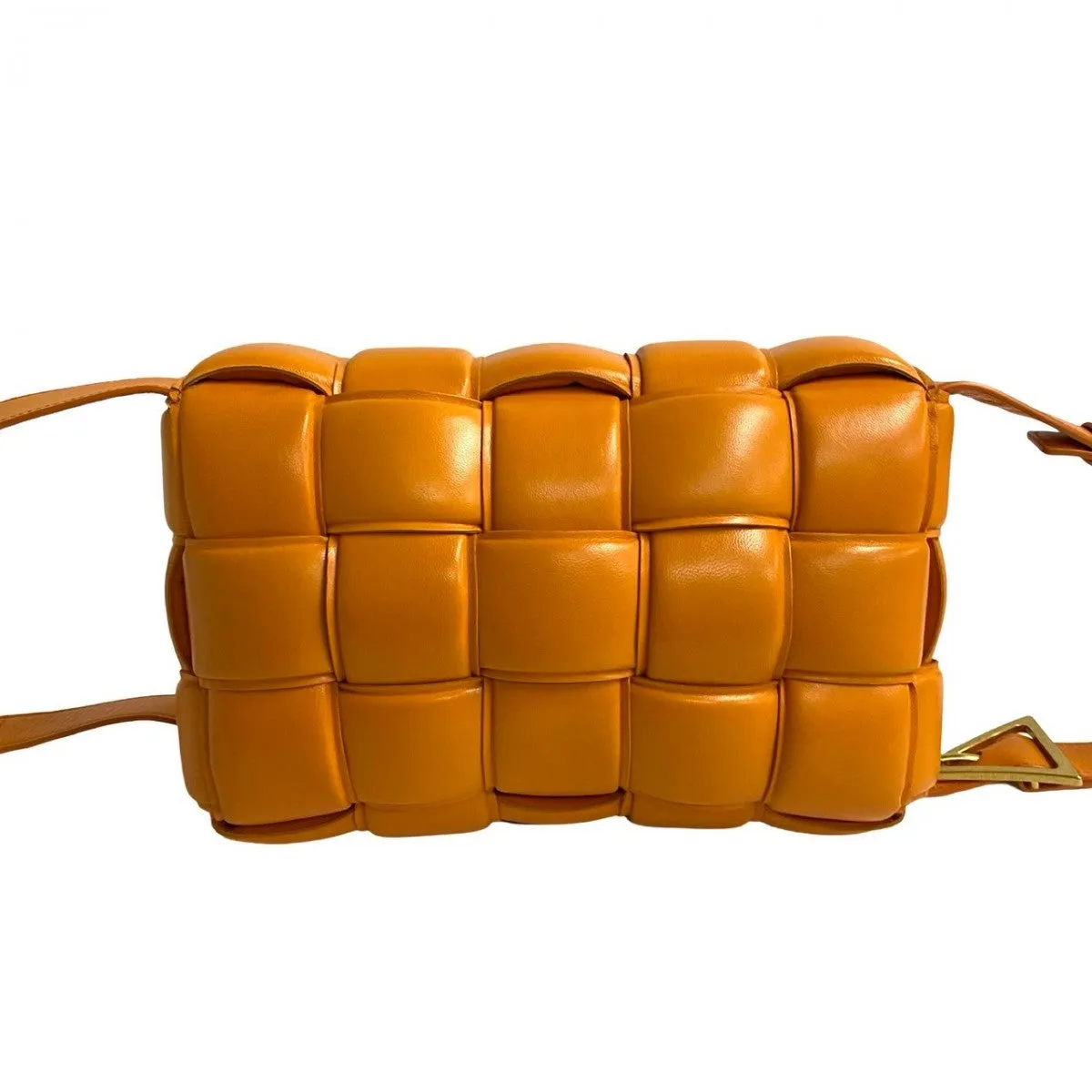 BOTTEGAVENETA Shoulder Bag leather Orange padet cassette