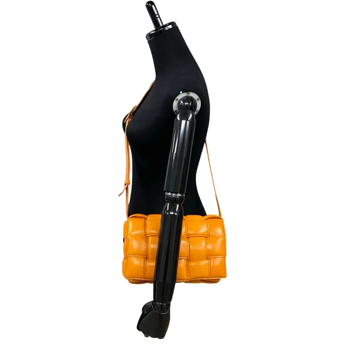 BOTTEGAVENETA Shoulder Bag leather Orange padet cassette