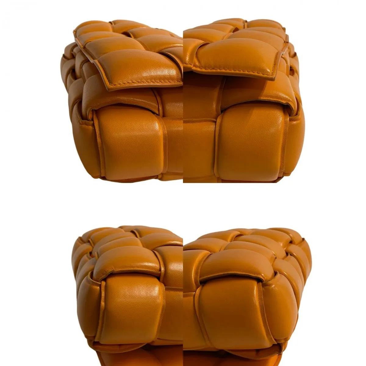 BOTTEGAVENETA Shoulder Bag leather Orange padet cassette