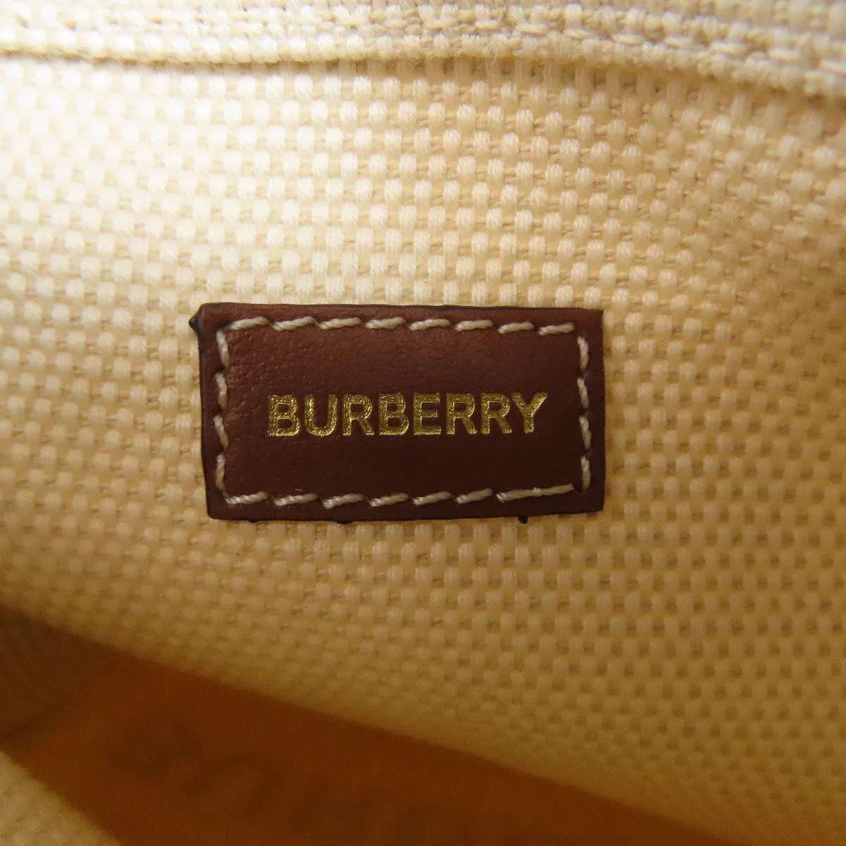 BURBERRY Shoulder Bag canvas beige Pochette Women Used