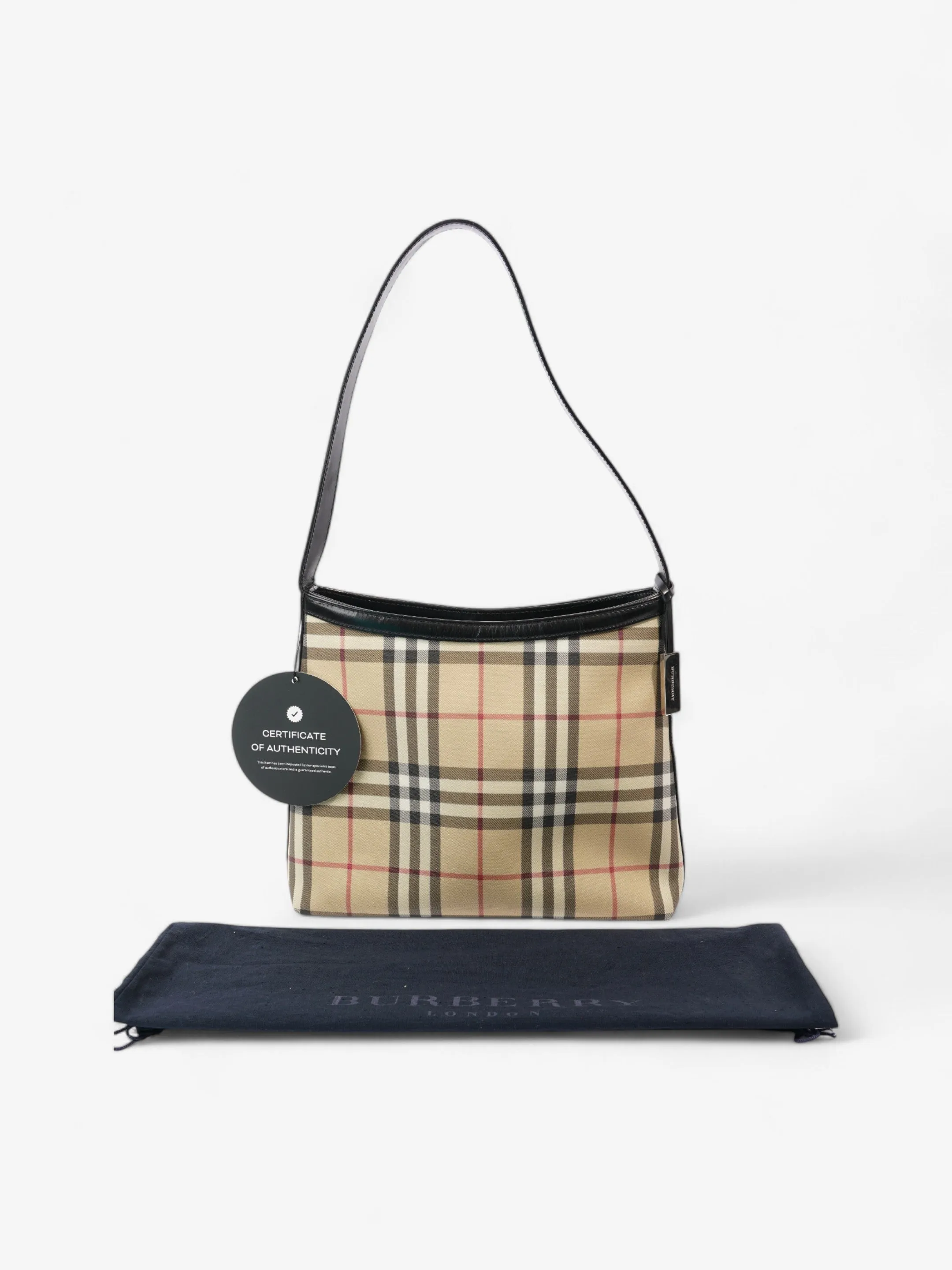 Burberry Vintage Shoulder Bag Nova Check / Black Canvas
