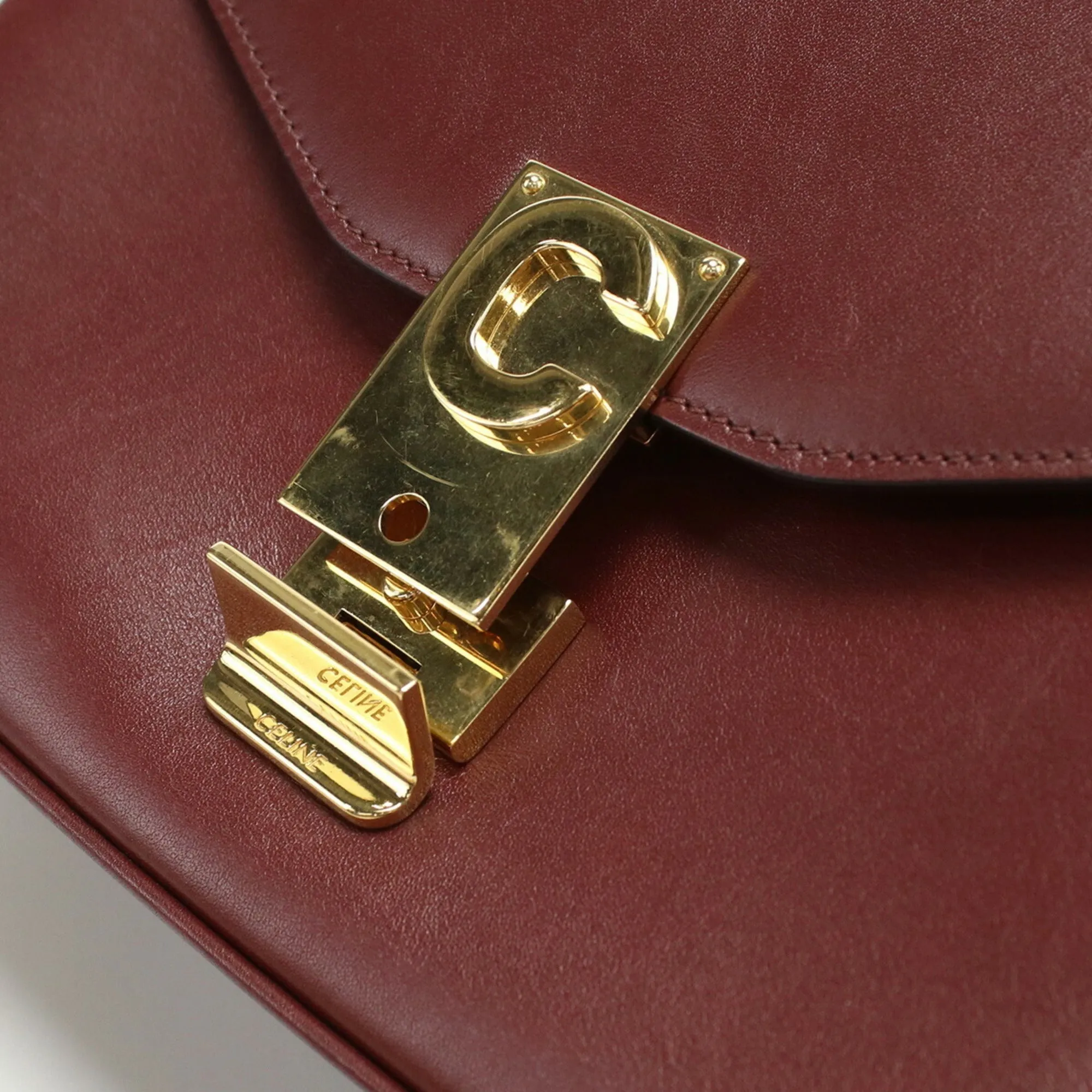 Celine C Medium Bag 18725 3BFB 28LB Shoulder Leather Women's