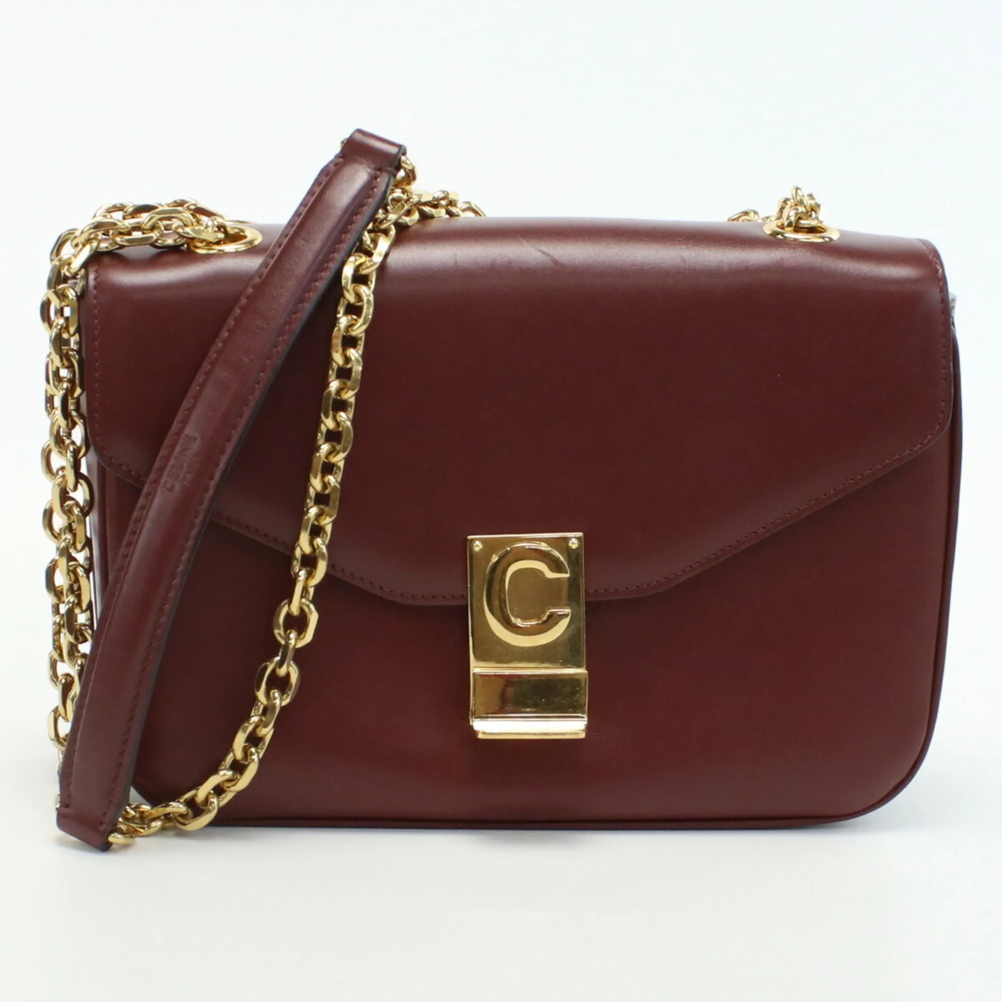 Celine C Medium Bag 18725 3BFB 28LB Shoulder Leather Women's