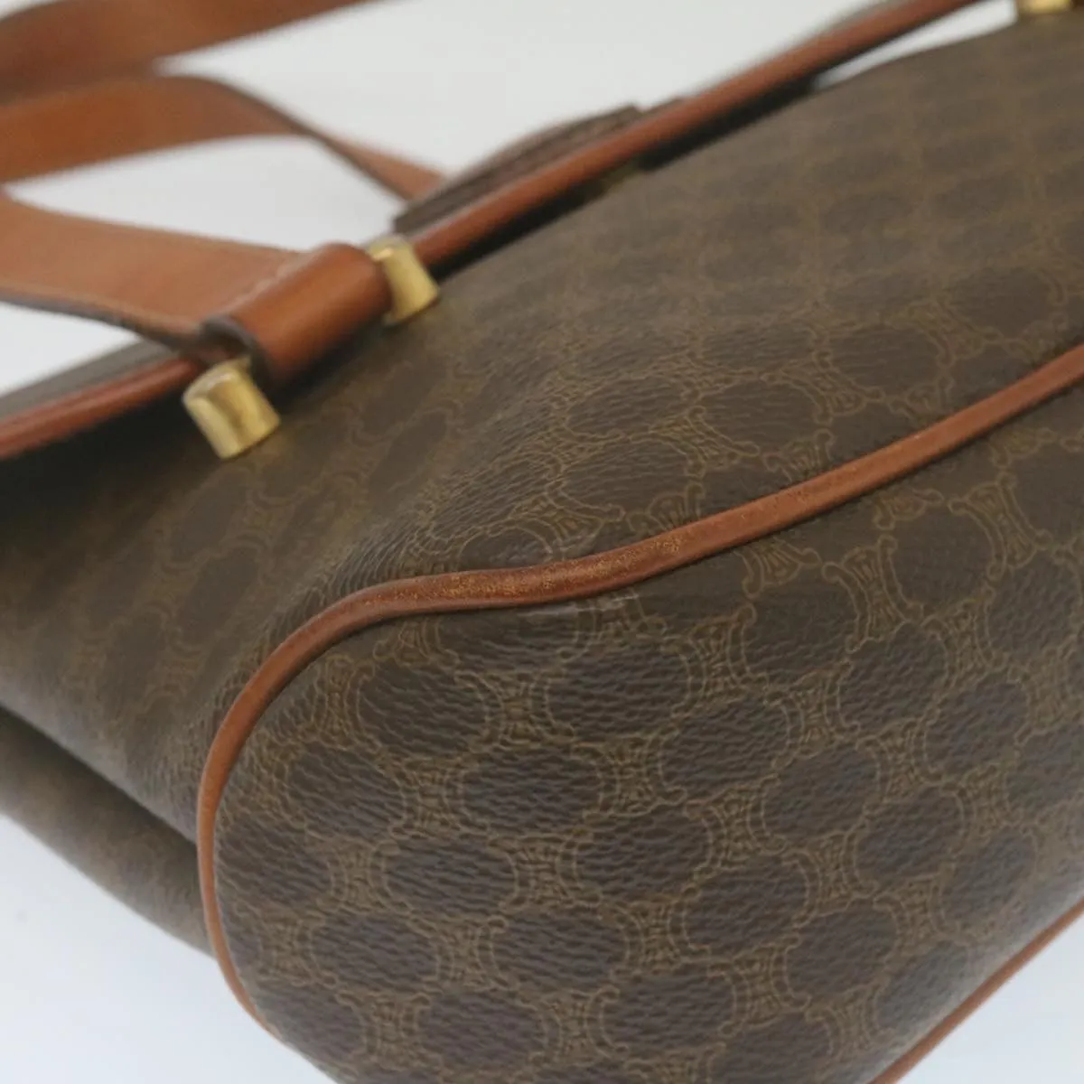 Celine Macadam Canvas 2Way Shoulder Hand Bag PVC Leather Brown  am2277g