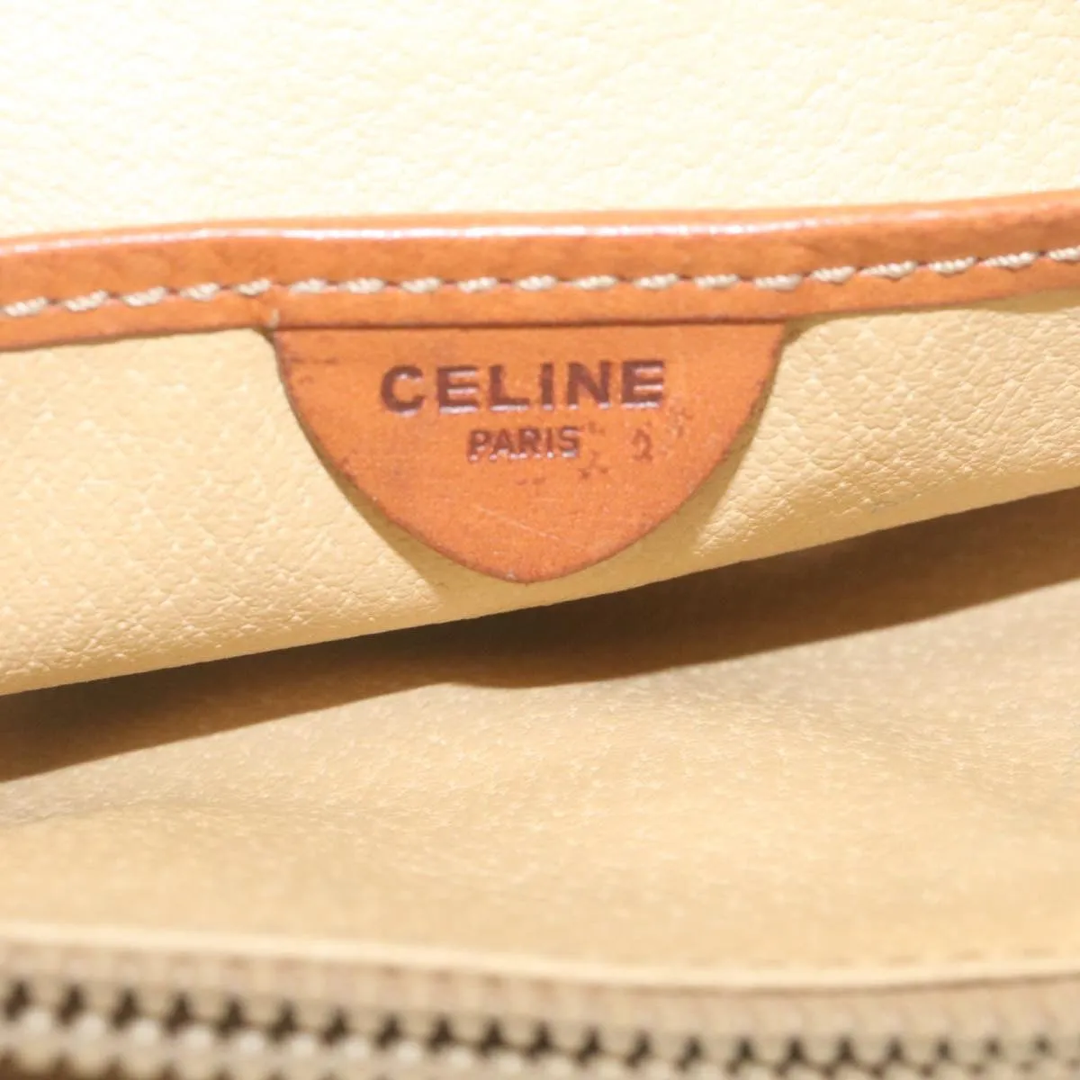 Celine Macadam Canvas 2Way Shoulder Hand Bag PVC Leather Brown  am2277g