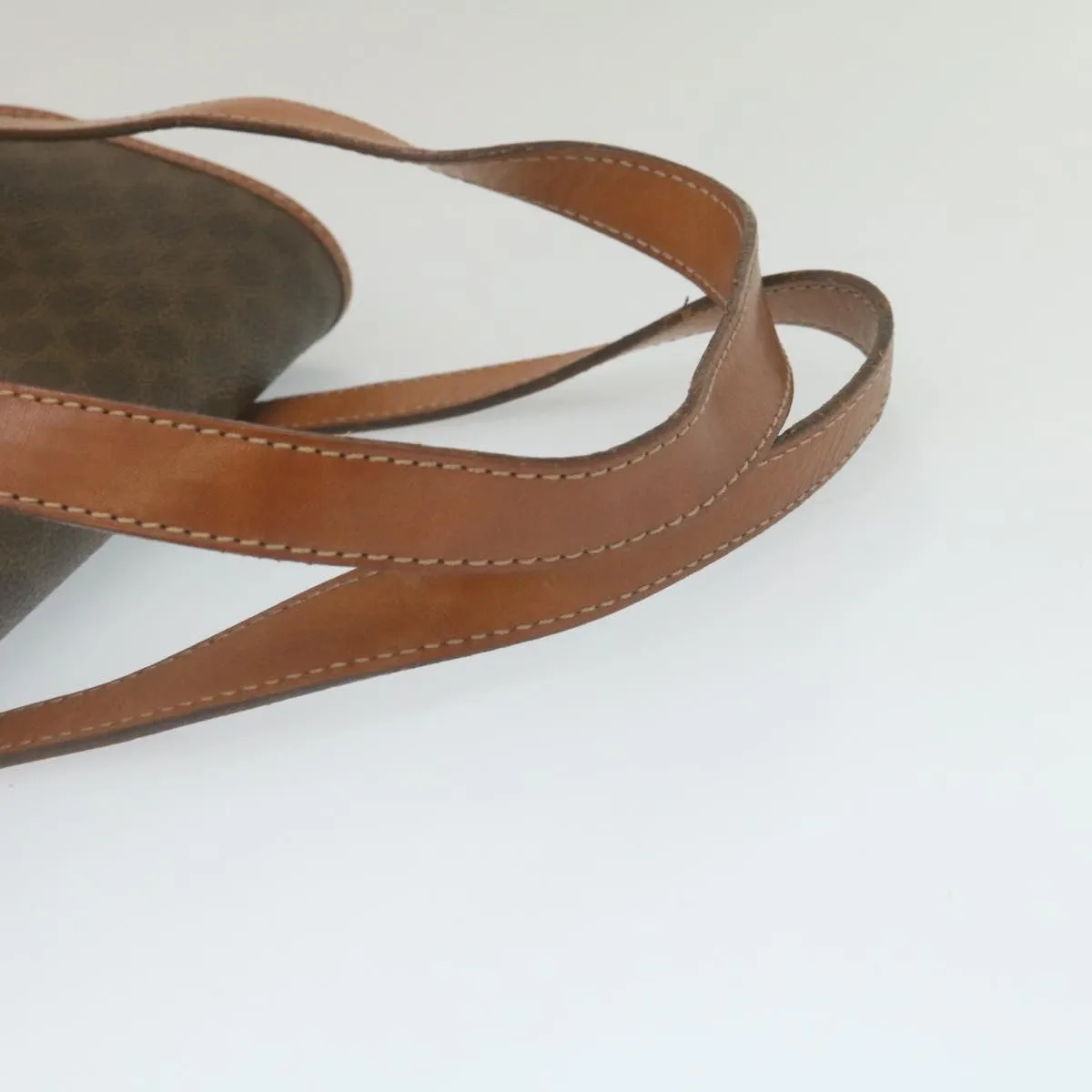 Celine Macadam Canvas 2Way Shoulder Hand Bag PVC Leather Brown  am2277g