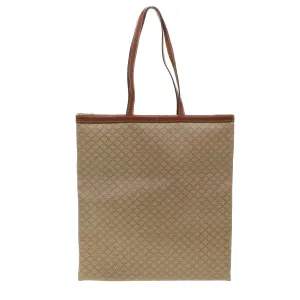 Celine Macadam Canvas Shoulder Bag PVC Leather Beige  45023