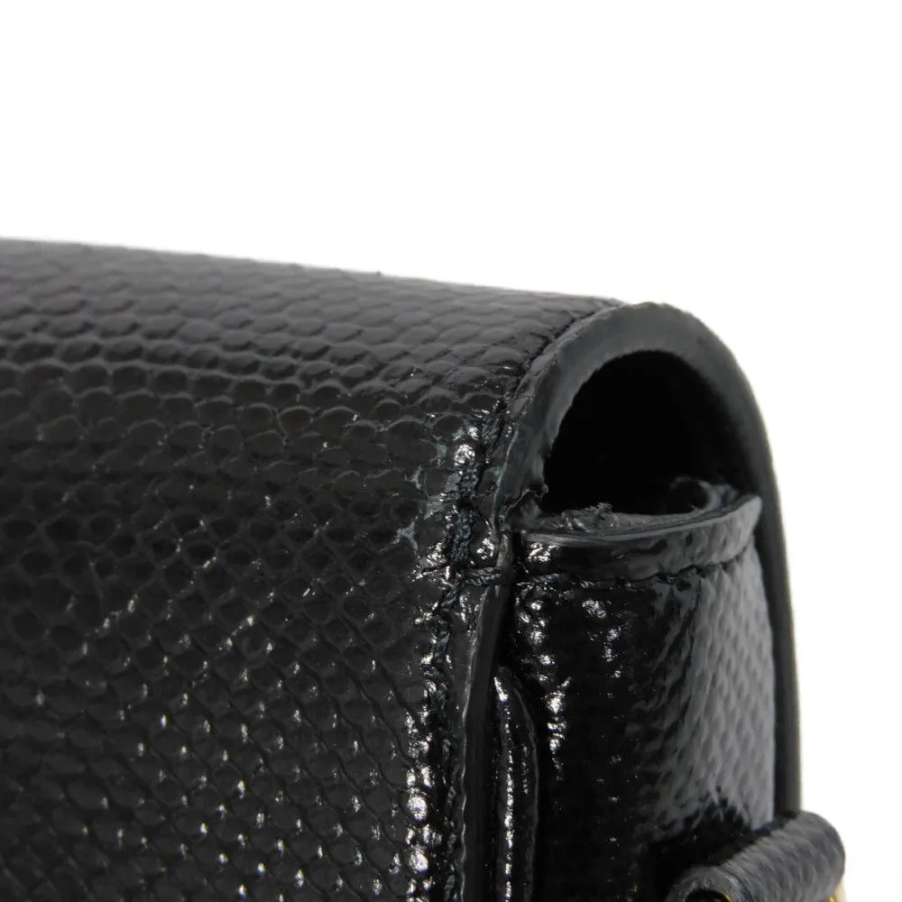 CELINE Shoulder Bag 190494BOE.38NO Karung leather black exotic Tassel small bag Women Used