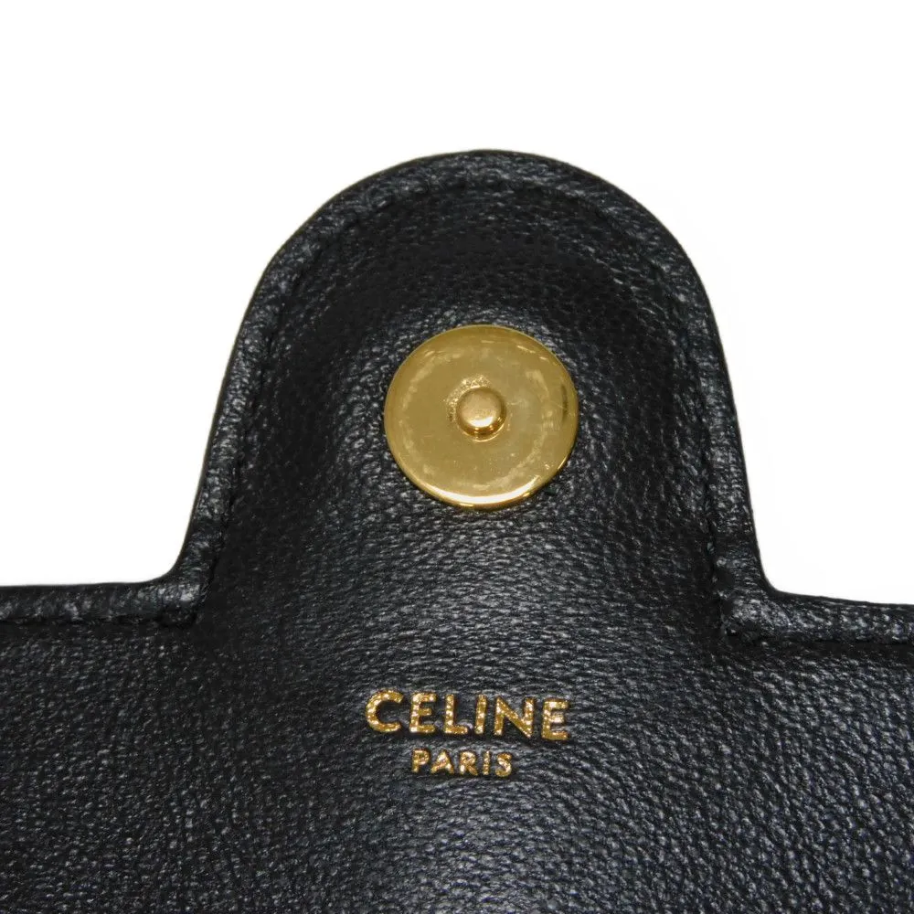 CELINE Shoulder Bag 190494BOE.38NO Karung leather black exotic Tassel small bag Women Used