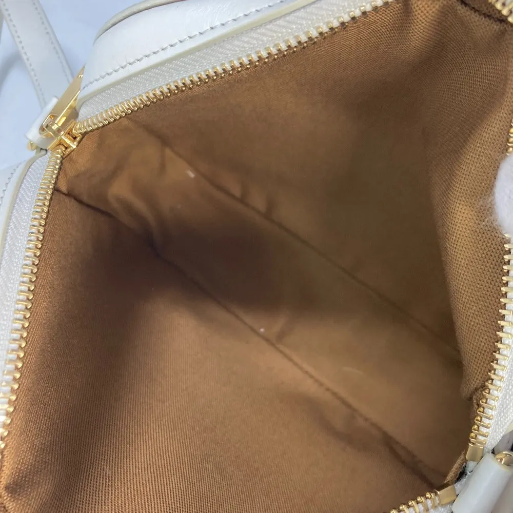 CELINE Shoulder Bag Canvas / leather Brown triomphe logo