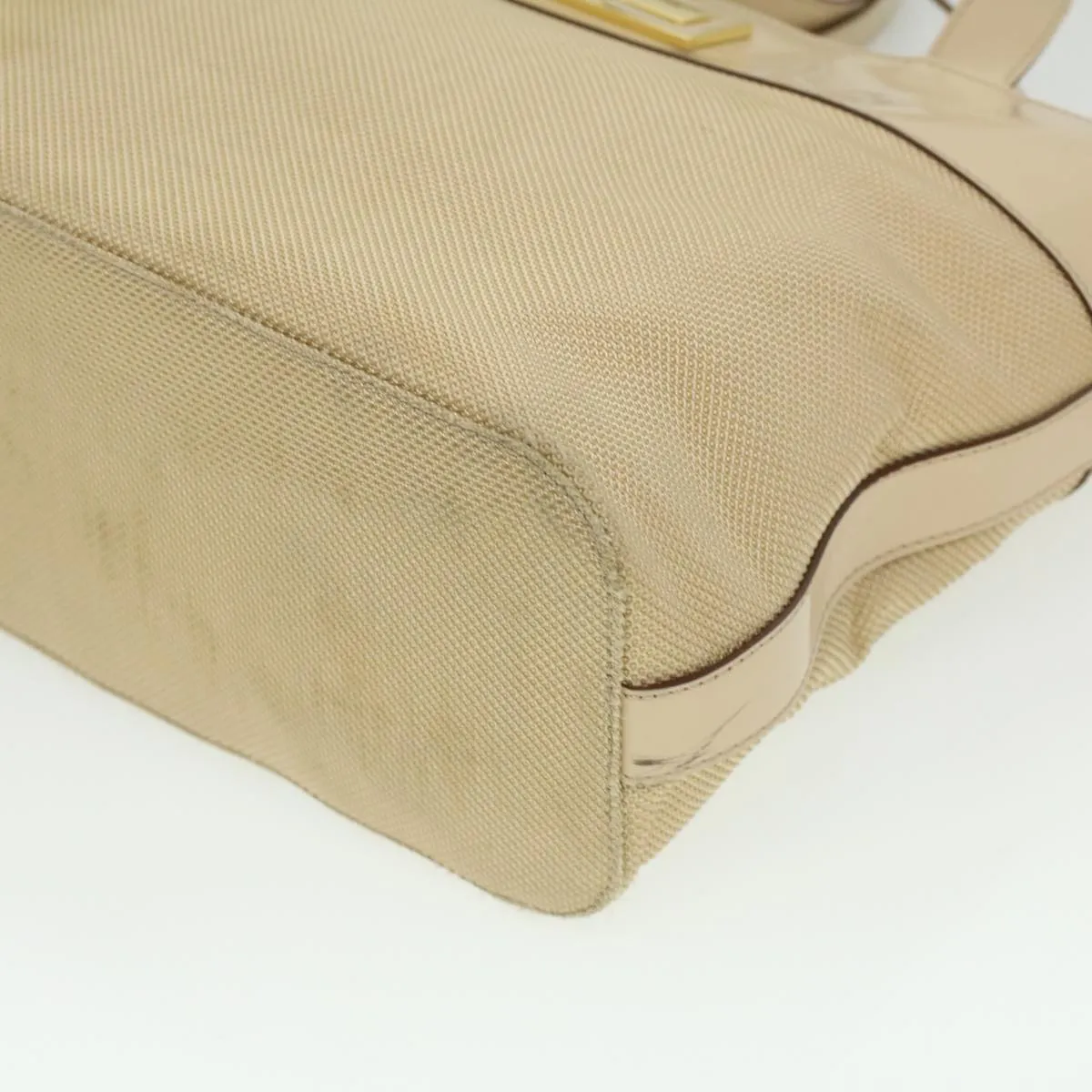 Celine Shoulder Bag Enamel nylon Beige  36352
