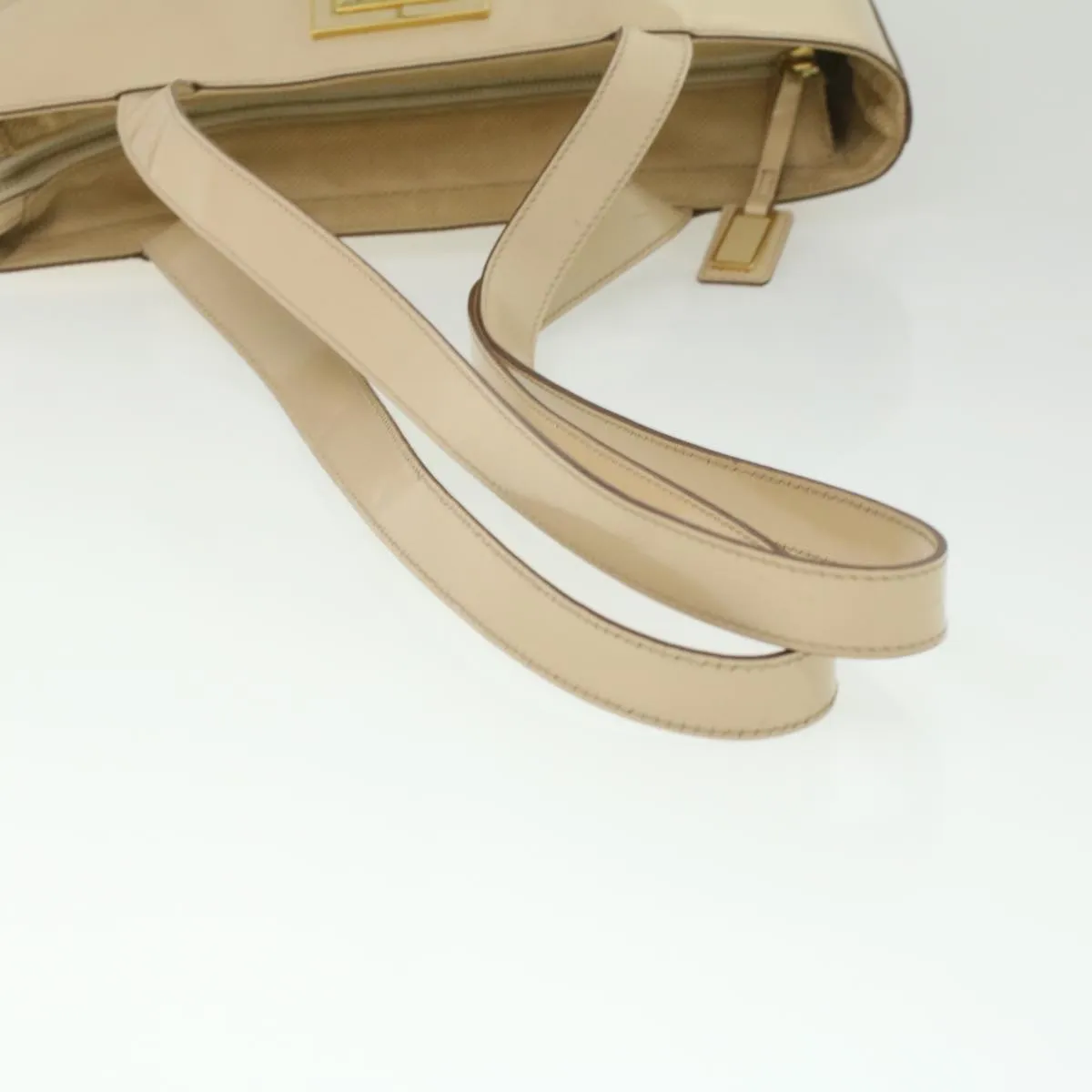 Celine Shoulder Bag Enamel nylon Beige  36352