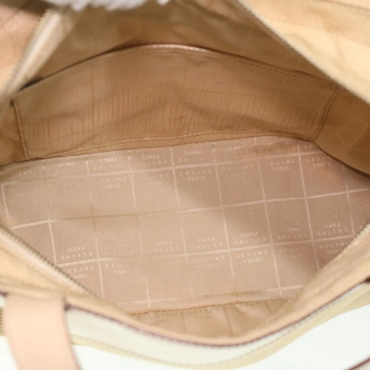 Celine Shoulder Bag Enamel nylon Beige  36352