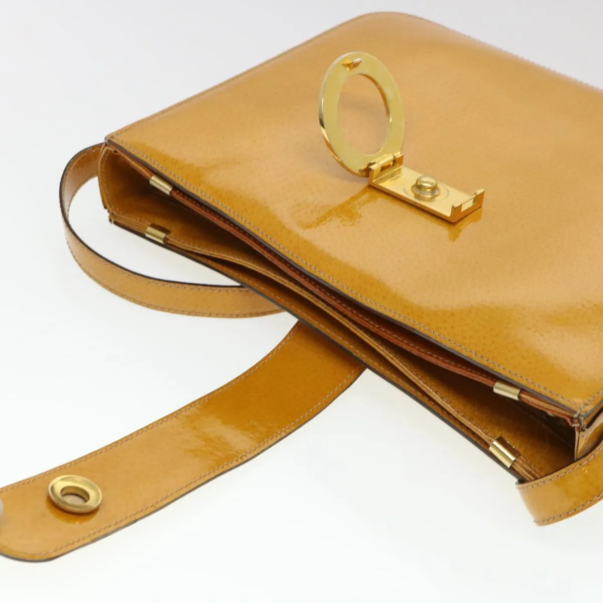 Celine Shoulder Bag Enamel Yellow  39621