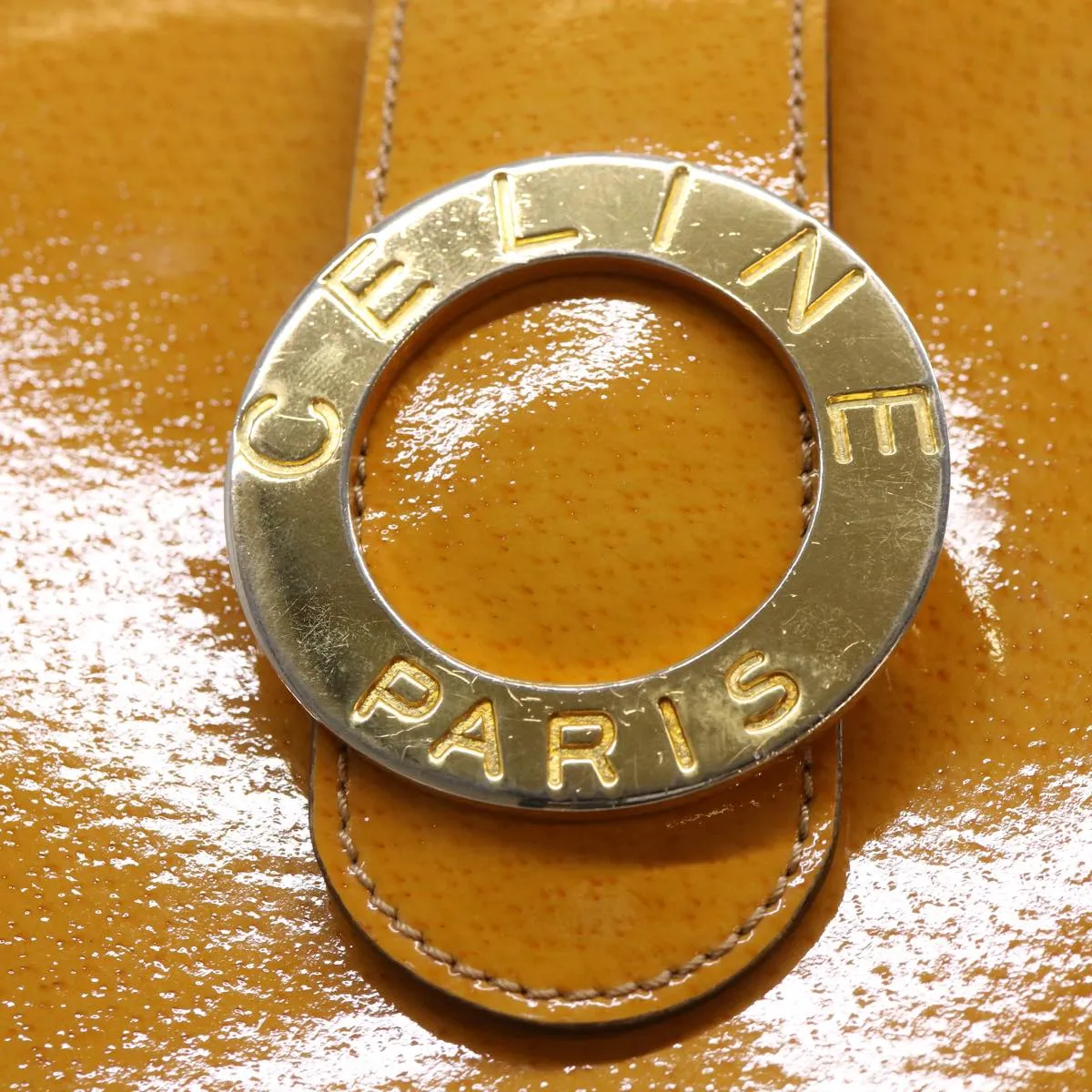 Celine Shoulder Bag Enamel Yellow  39621