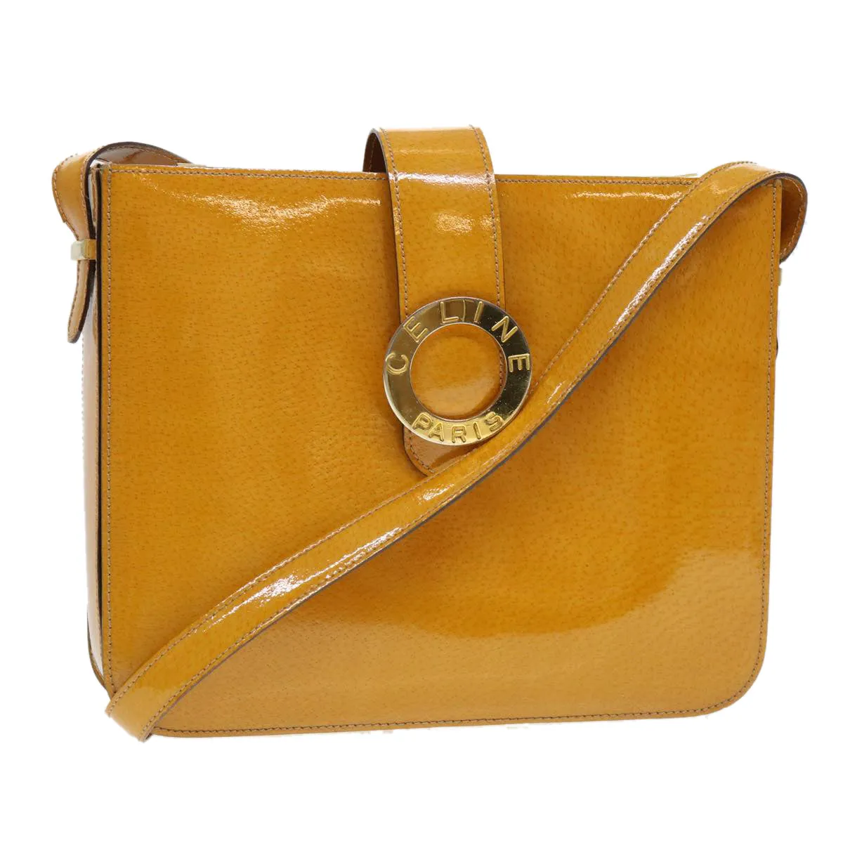 Celine Shoulder Bag Enamel Yellow  39621