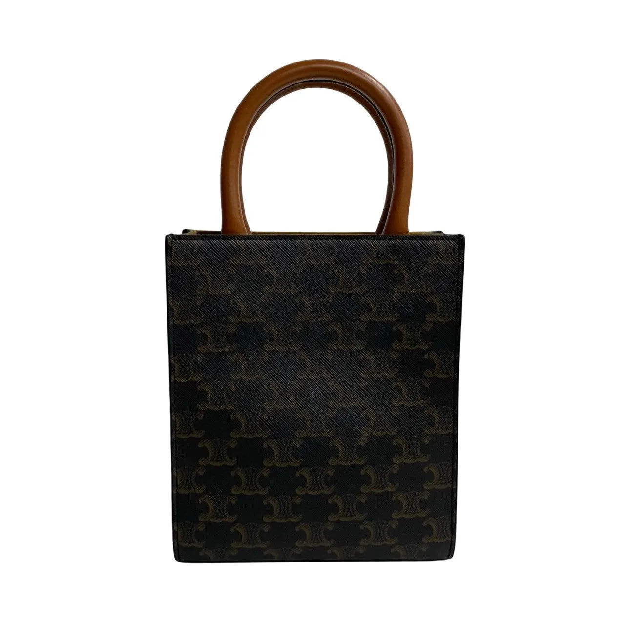 CELINE Shoulder Bag leather Brown Bar Tikal Kaba Small