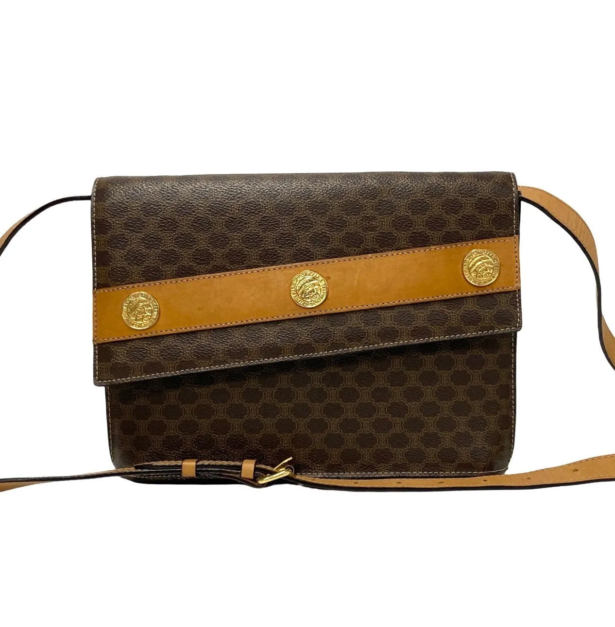 CELINE Shoulder Bag leather Brown