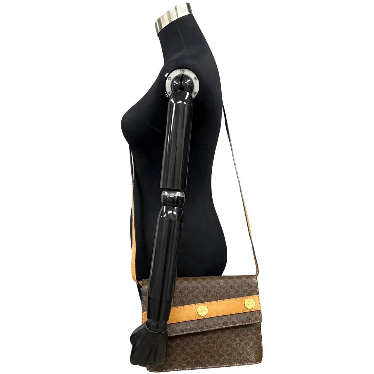 CELINE Shoulder Bag leather Brown