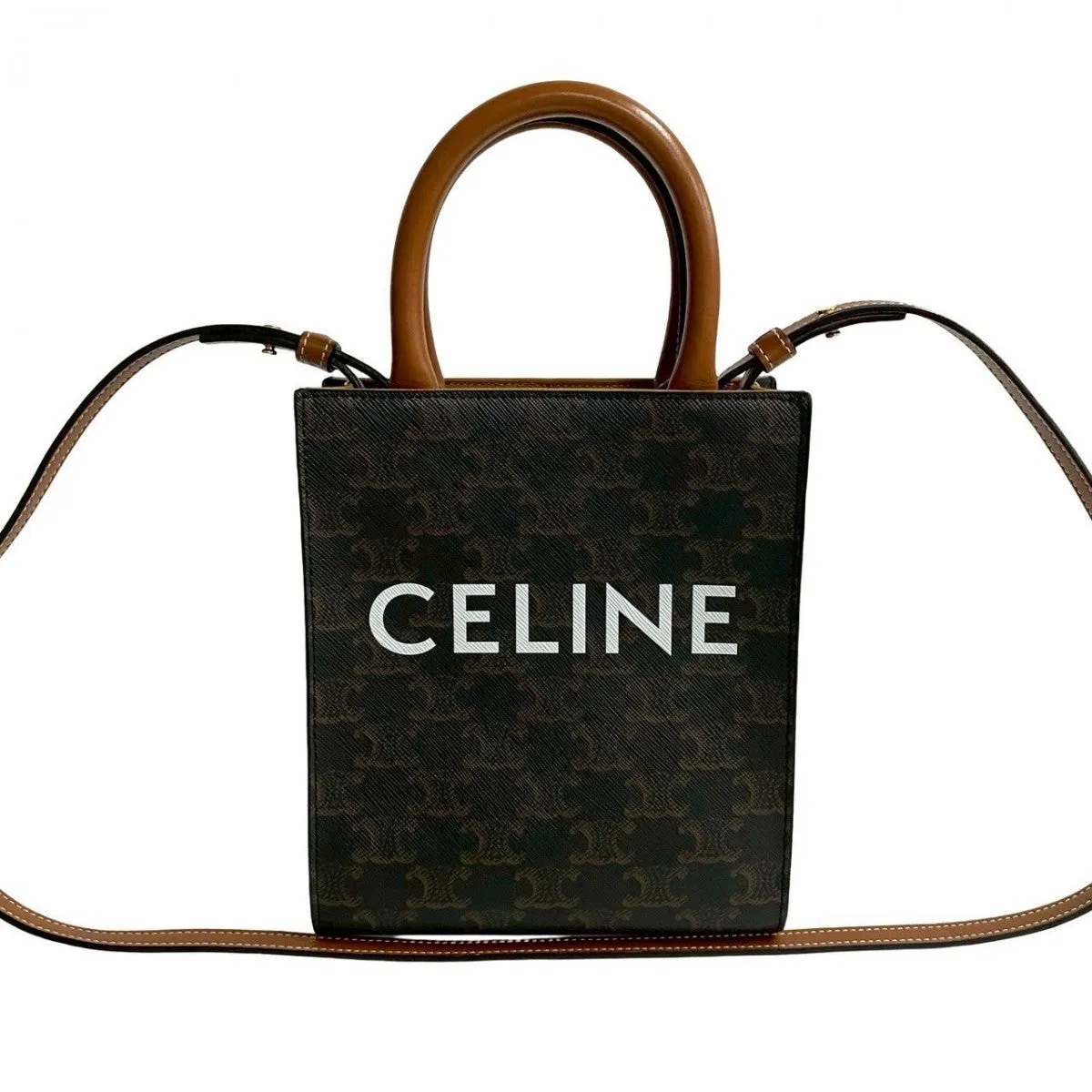 CELINE Shoulder Bag leather Brown