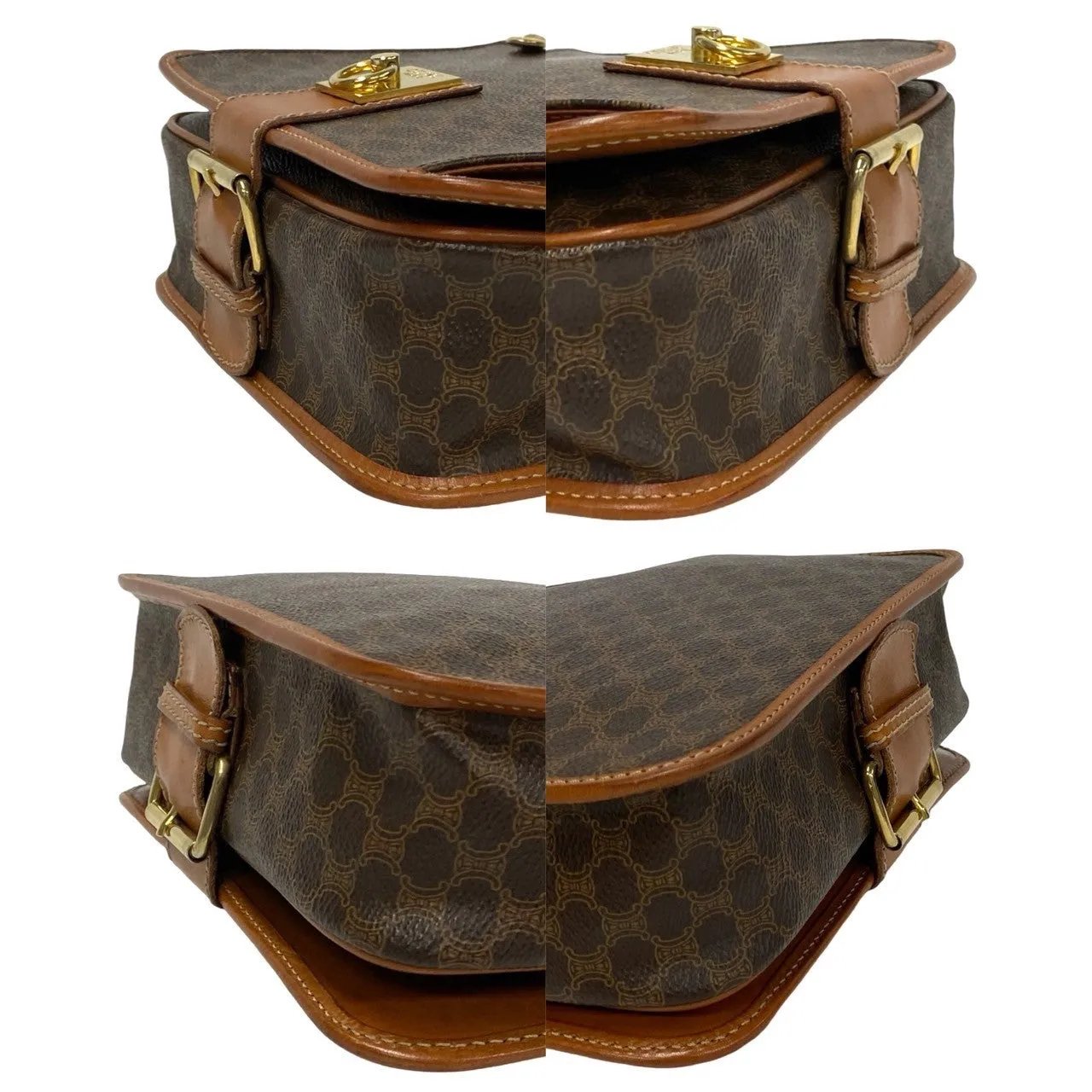 CELINE Shoulder Bag leather Brown