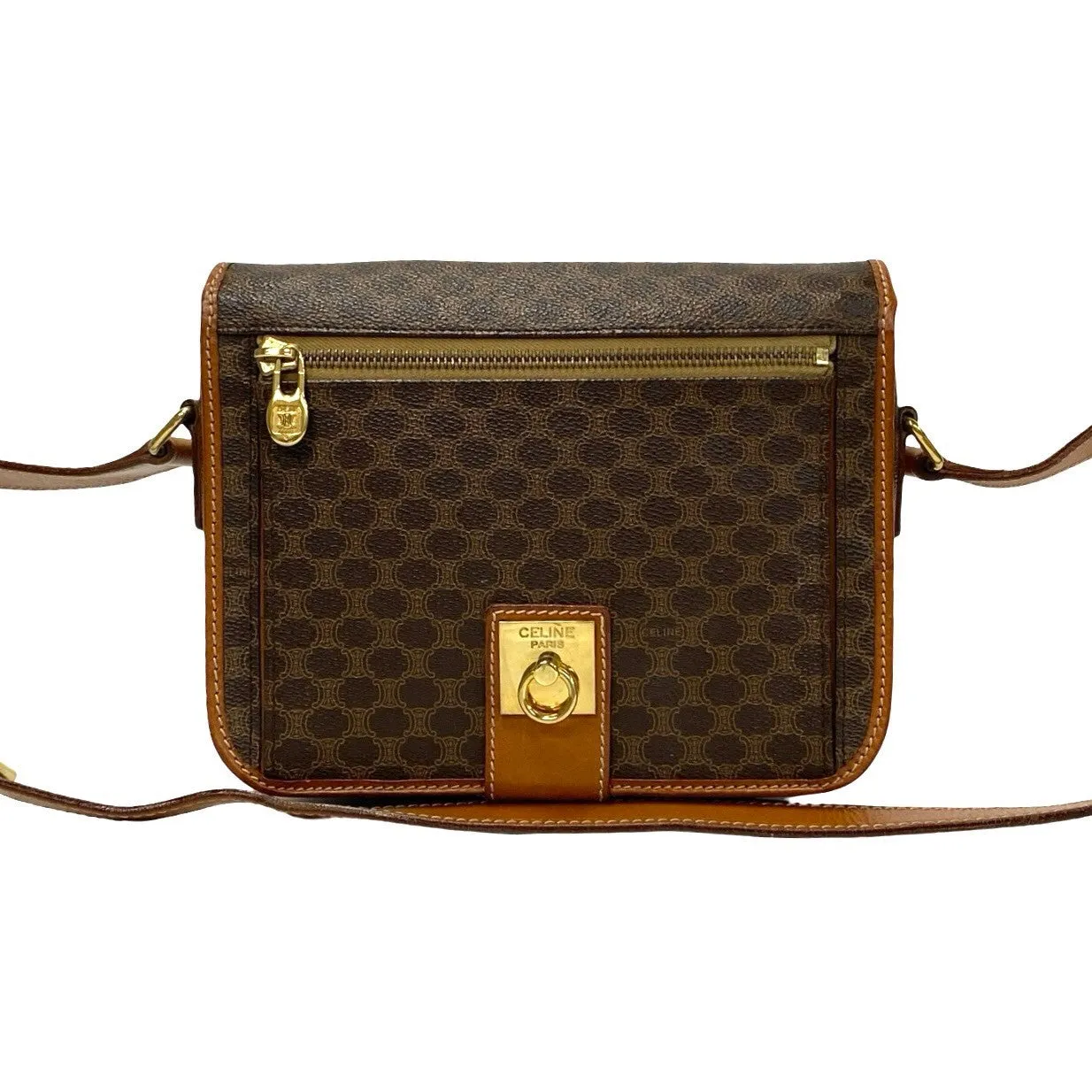 CELINE Shoulder Bag leather Brown