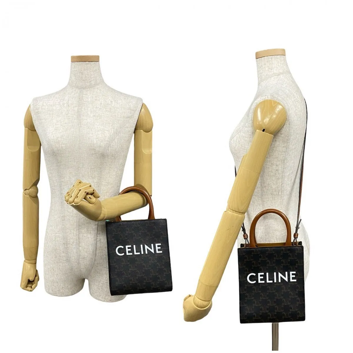 CELINE Shoulder Bag leather Brown
