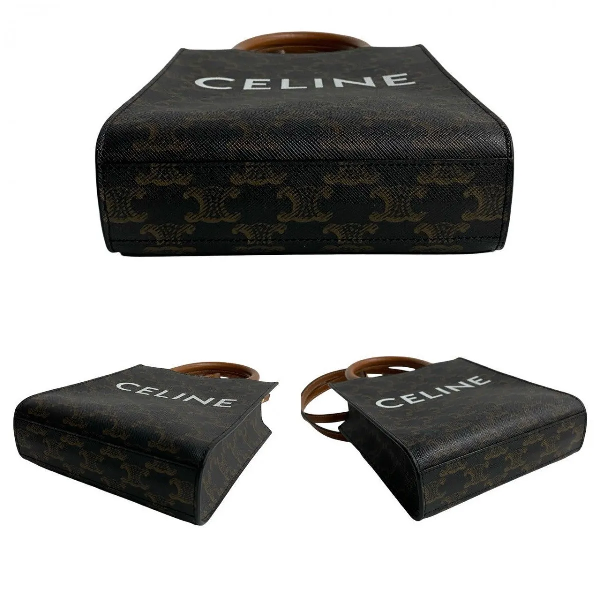 CELINE Shoulder Bag leather Brown