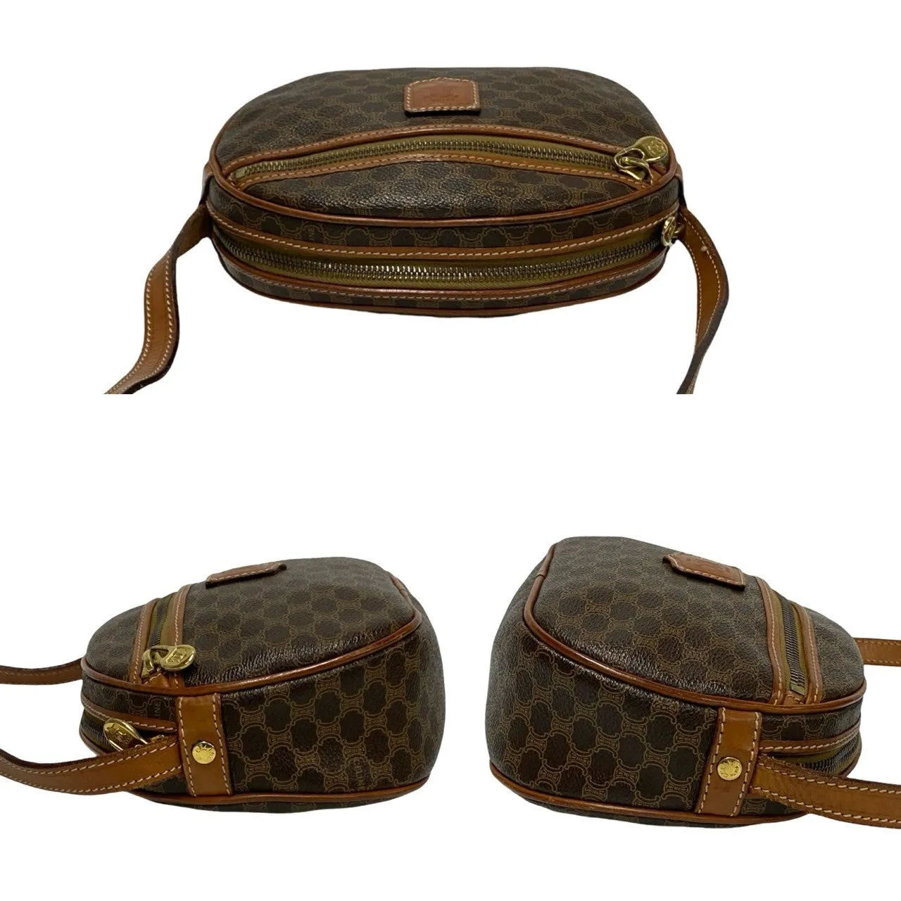 CELINE Shoulder Bag leather Brown