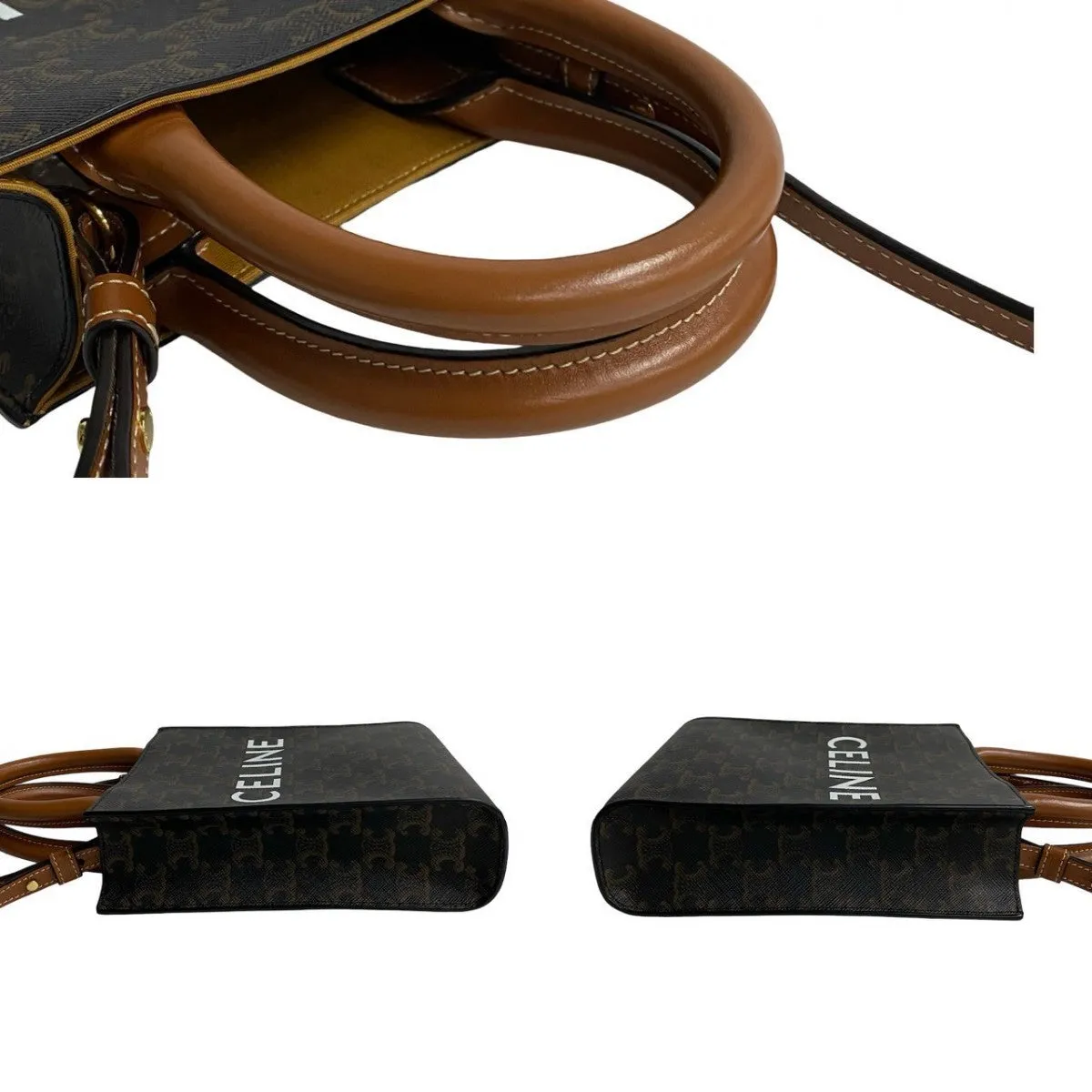CELINE Shoulder Bag leather Brown