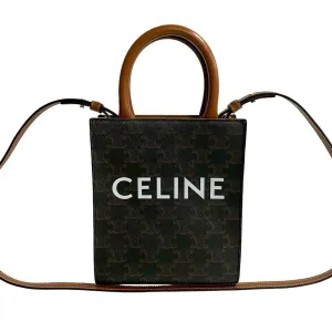 CELINE Shoulder Bag leather Brown