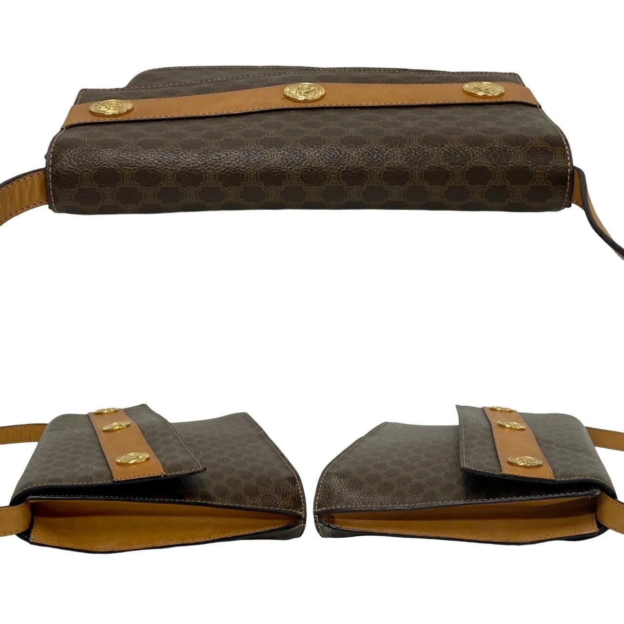 CELINE Shoulder Bag leather Brown