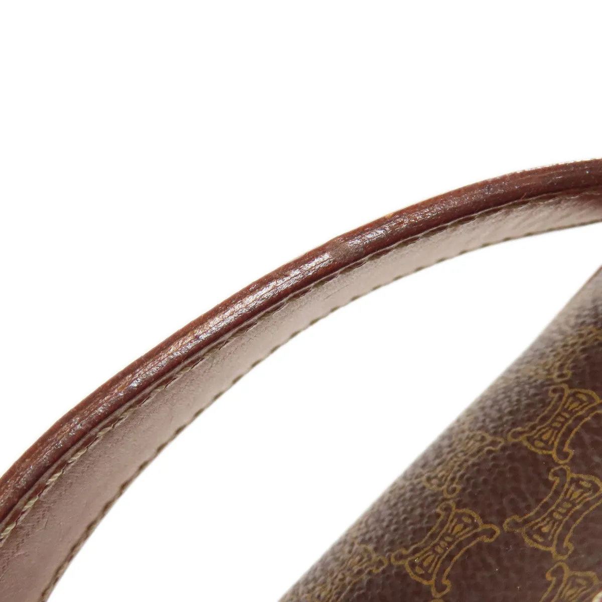 CELINE Shoulder Bag PVC Brown Macadam 2WAY