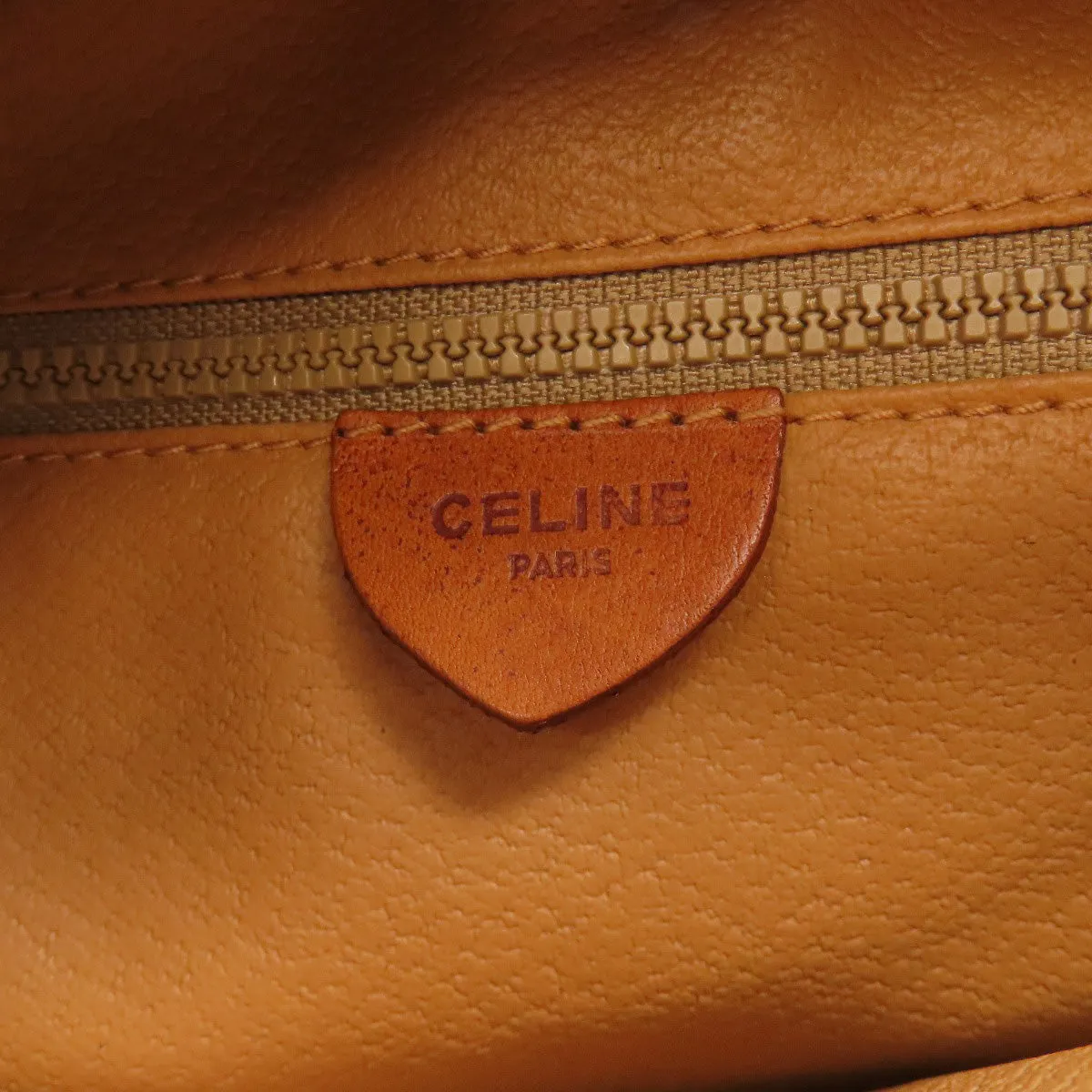 CELINE Shoulder Bag PVC Brown Macadam 2WAY