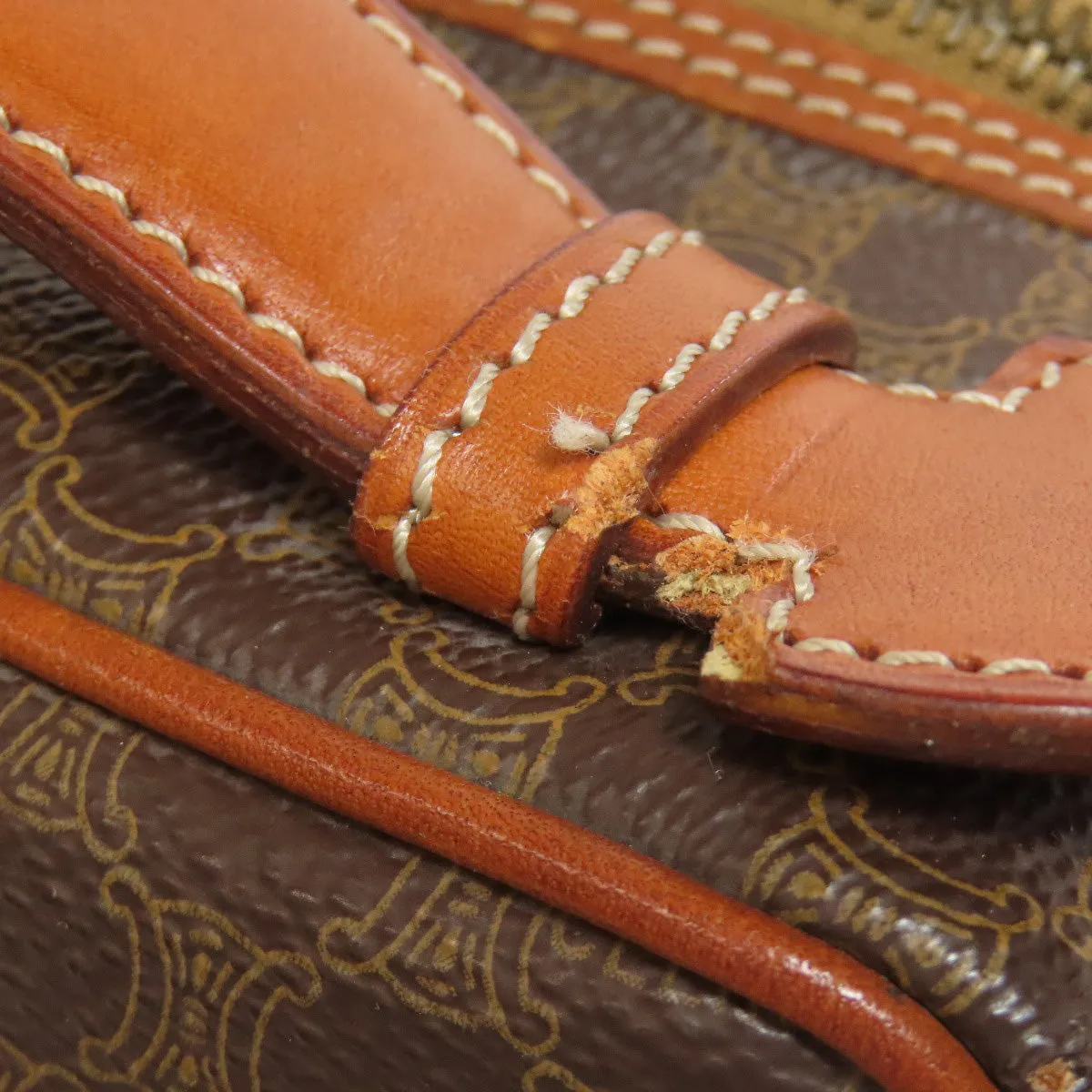 CELINE Shoulder Bag PVC Brown Macadam 2WAY