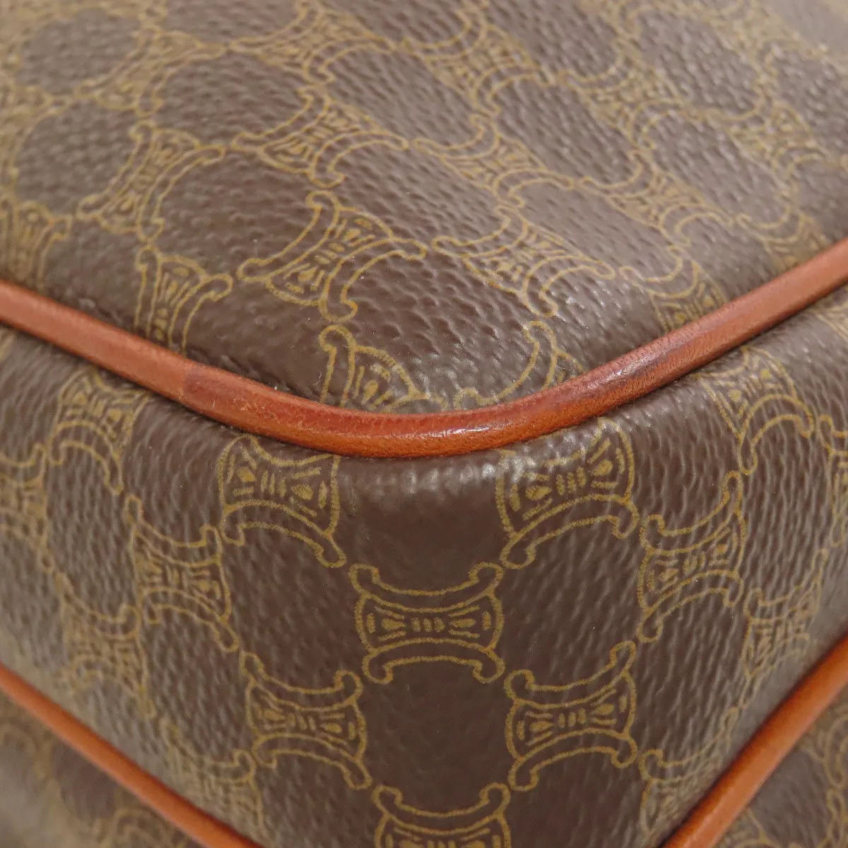 CELINE Shoulder Bag PVC Brown Macadam 2WAY