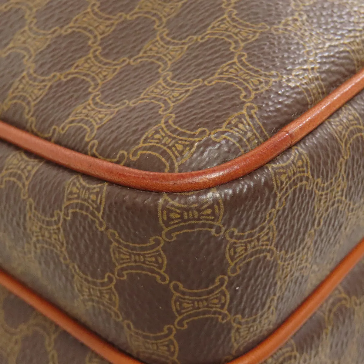 CELINE Shoulder Bag PVC Brown Macadam 2WAY