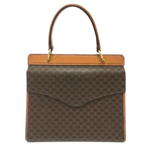 CELINE Shoulder Bag PVC / Leather Brown Macadam One handle Women Used