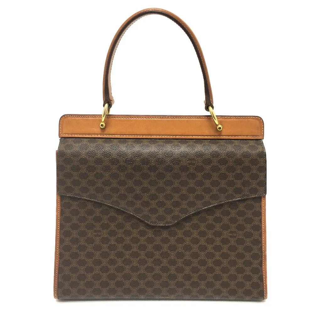 CELINE Shoulder Bag PVC / Leather Brown Macadam One handle Women Used