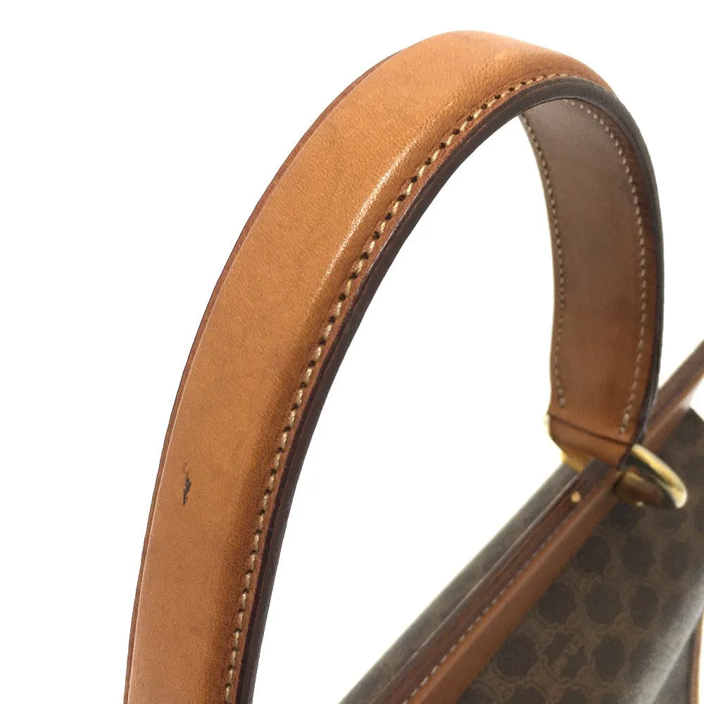 CELINE Shoulder Bag PVC / Leather Brown Macadam One handle Women Used