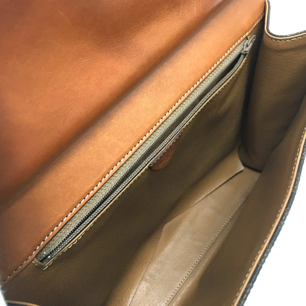 CELINE Shoulder Bag PVC / Leather Brown Macadam One handle Women Used